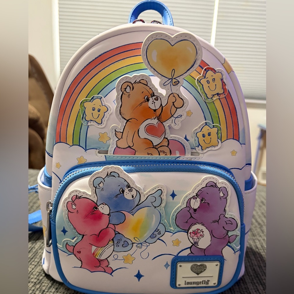 Loungefly Multicolor Bear and Cloud Backpack